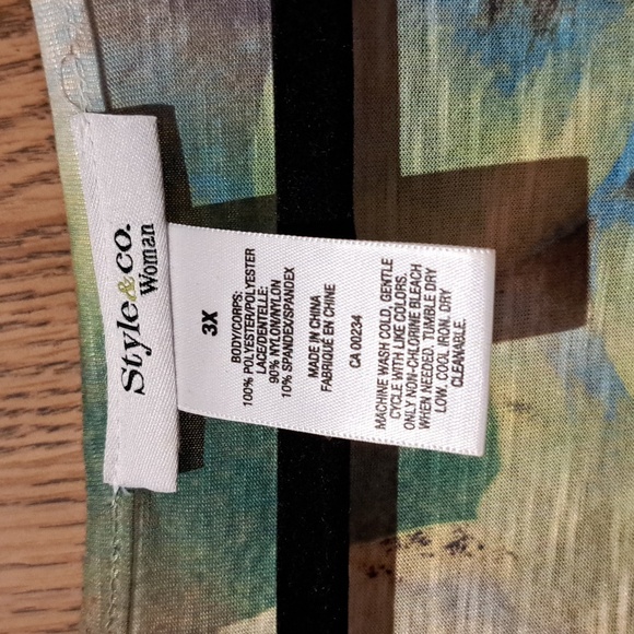 Style & Co. 3X multicolored top - Picture 7 of 7